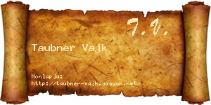 Taubner Vajk névjegykártya